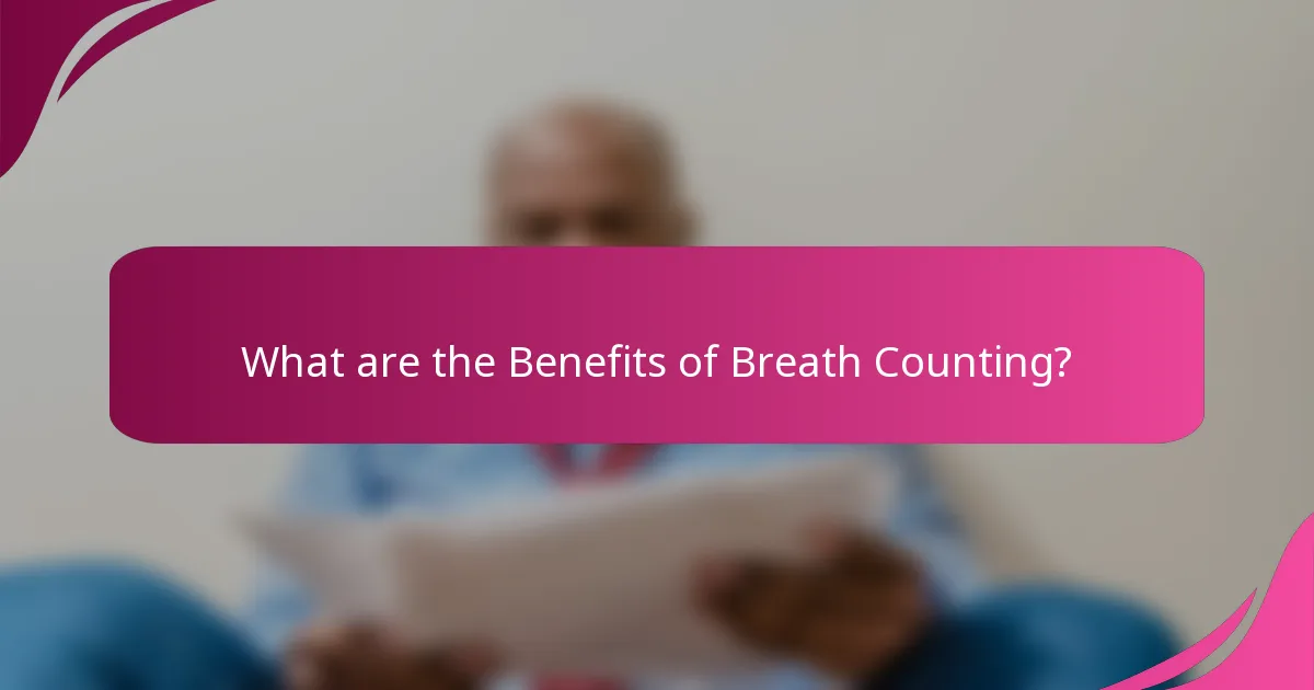 What are the Benefits of Breath Counting?
