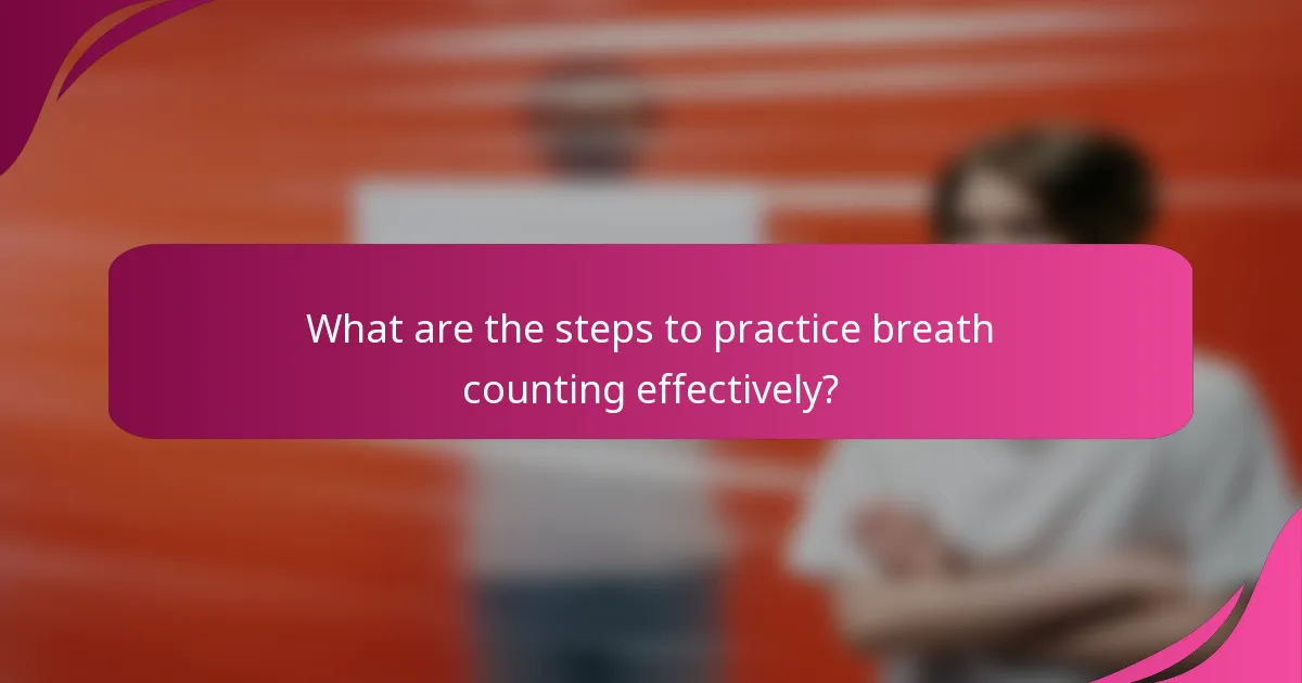 What are the steps to practice breath counting effectively?
