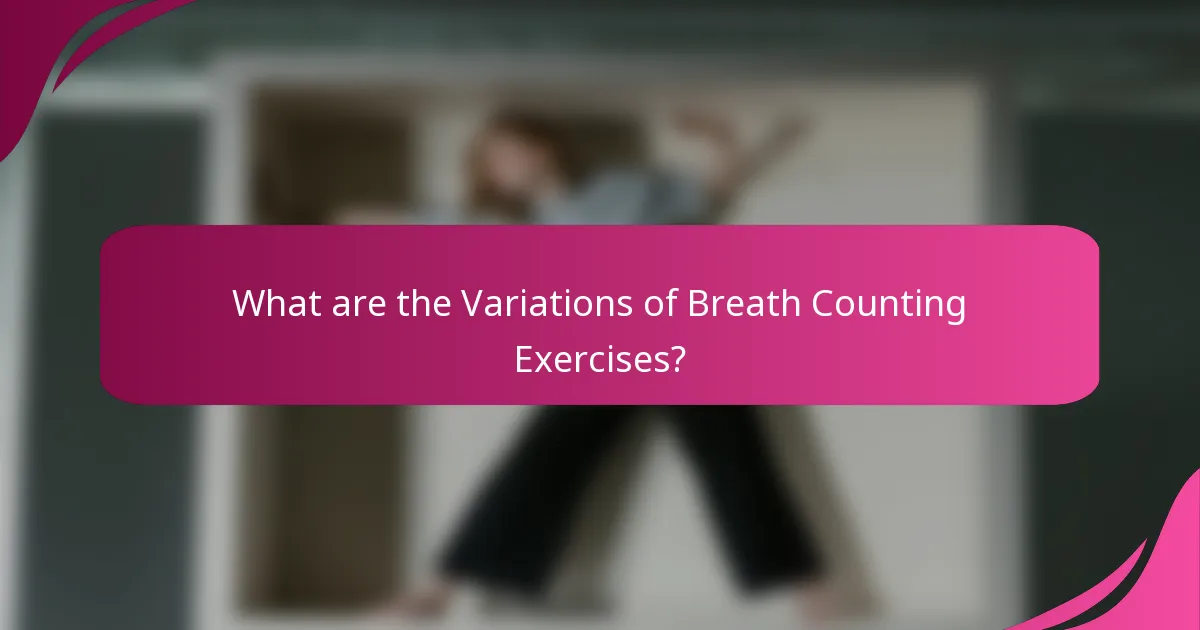 What are the Variations of Breath Counting Exercises?